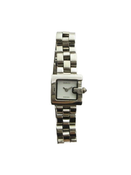 Gucci Watch Quartz Logo Square White Dial Silver main image 5